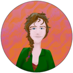 Portrait d'une femme blanche avec tâches de rousseur et cheveux roux tressés